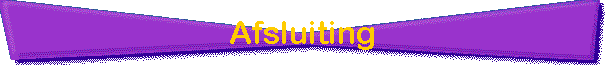 afsluiting