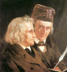 Jacob Ludwig Karl Grimm (1785-1863) en Wilhelm Karl Grimm (1786-1859)